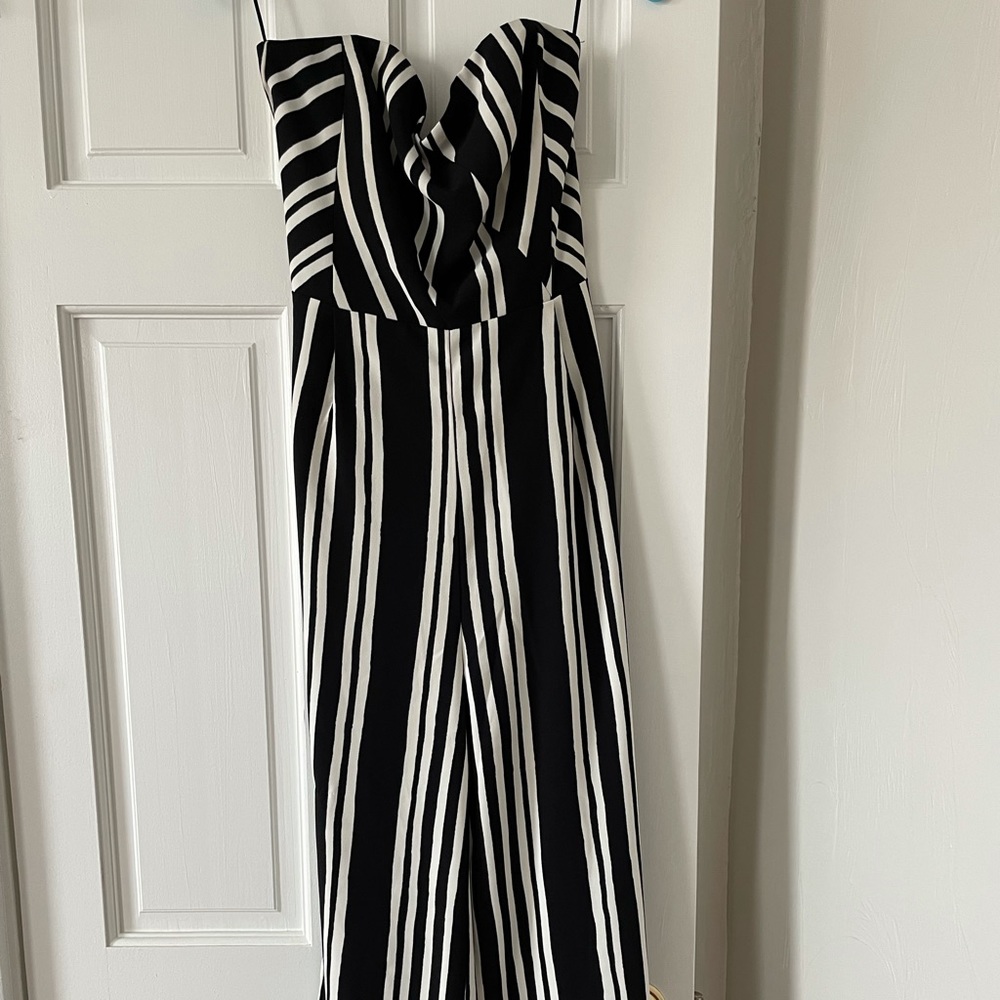 H&M black and white jumpsuit